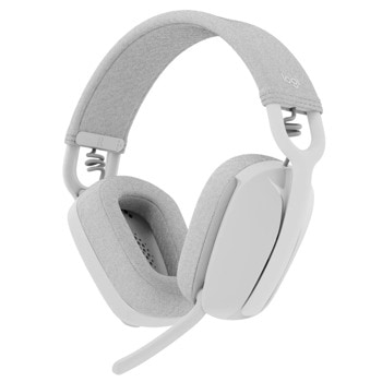 Слушалки Logitech Zone Vibe 100 Off-white, безжични, Bluetooth 5.2, микрофон, до 20 часа време на работа, бели image