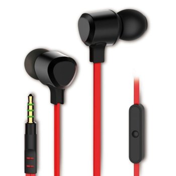 Слушалки Vivanco 35495, микрофон, тип "тапи", контрол на звука, 3.5мм жак, червени | JAR Computers Vivanco 35495