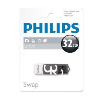 Памет 32GB USB Flash Drive, Philips Vivid Edition, USB 2.0, бяла | JAR Computers USB Philips VIVID EDITION 32GB