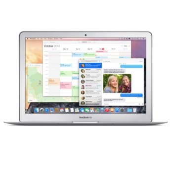 Лаптоп Apple MacBook Air (MMGF2ZE/A)(сребрист), дву-ядрен Broadwell Intel® Core™ i5-5250U 1.6/2.7GHz, 13.3" (33.78 cm) Glare LED Display, 8GB, 128GB SSD, 1x Thunderbolt 2, 2x USB 3.0, SDXC слот, OS X El Capitan, 1.35kg | JAR Computers Apple MacBook Air (MMGF2ZE/A)