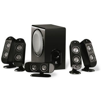 Тонколона Logitech X-530, 5.1, 70W, 3.5mm jack, черни | JAR Computers 5+1 Logitech X-530