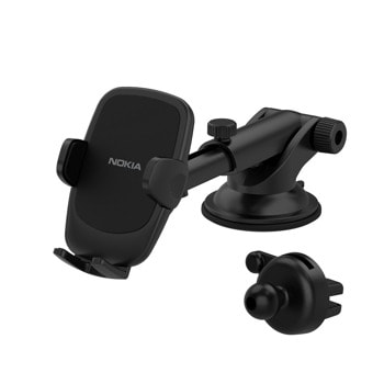 Стойка за кола Nokia Phone Car Holder, съвместима с телефони от 4 до 6.7 инча, черна | JAR Computers Nokia Phone Car Holder Black