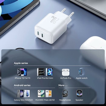 joyroom dual 20w бял