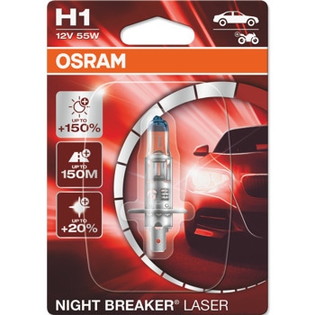 Автомобилна крушка Osram 64150NL, 55W, 1550lm, H1, P14.5s, халогенна, 1 брой в опаковка | JAR Computers Osram 64150NL 55W 1550lm 64150NL
