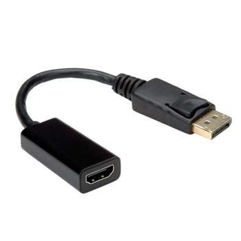 Адаптер Roline Value 12.99.3138, от DP(м) към HDMI(ж), черен | JAR Computers 12.99.3138