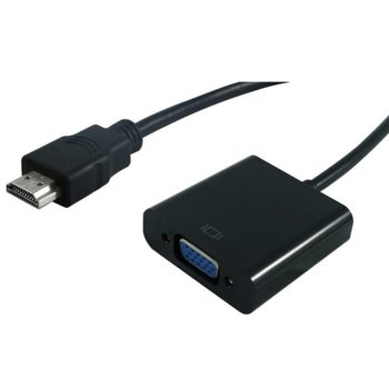 Преходник Roline S3200-10, HDMI(м) към VGA(ж), черен | JAR Computers Roline S3200-10 HDMI(м) към VGA(ж)