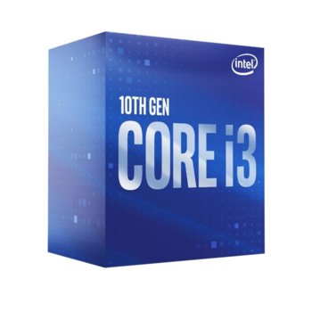Процесор Intel Core i3-10100, четириядрен (3.6/4.3GHz, 6MB Cache, 0.35-1.1GHz GPU, LGA1200) BOX, с охлаждане | JAR Computers Intel Core I3-10100 Box