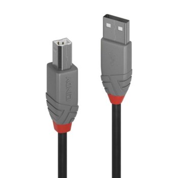 Кабел Lindy 36672, USB Type A(м) към USB Type B(м), 1m, черен | JAR Computers LINDY Kабел USB 2.0 Type B към Type B 1m 36672
