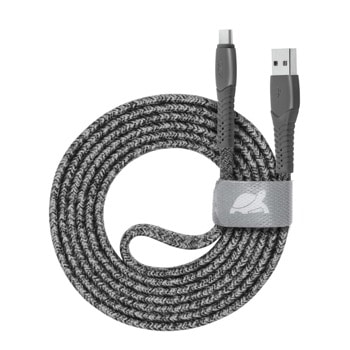 Кабел Rivacase PS6102GR12, от USB A(м) към USB C(м), 1.2m, сив | JAR Computers Rivacase PS6102GR12
