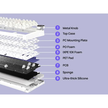 клавиатура ajazz ak820v2 aj-ak820-v2-pro-wps-se-wh | JAR Computers клавиатура ajazz ak820v2 aj-ak820-v2-pro-wps-se-wh