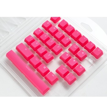 Капачки за механична клавиатура Ducky Pink 31-Keycap Set Rubber Backlit Double-Shot US Layout, розов image