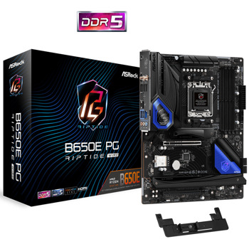Дънна платка ASRock B650E PG Riptide WiFi, B650E, AM5, DDR5, PCI-E 5.0 (HDMI)(CF), 3x M.2, 4x SATA 6Gb/s, 1x USB C, ATX | JAR Computers ASROCK B650E PG RIPTIDE WiFi 90-MXBL00-A0UAYZ