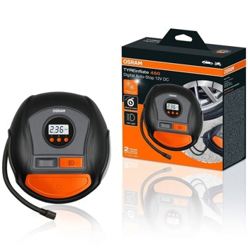 Авто компресор Osram TYREinflate 450, 12V/120W, 5.5 бара, черен | JAR Computers Osram TYREinflate 450 OTI450