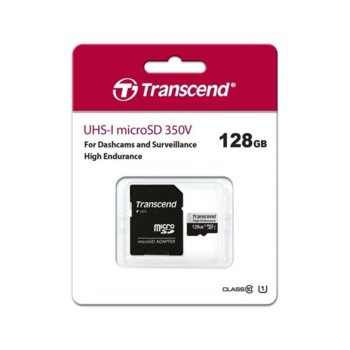 Transcend 128GB microSD w/ adapter U1, High Endura