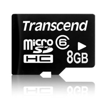 Transcend 8GB microSDHC  Adapter - Class 6