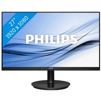 Монитор Philips 271V8LA/00, 27" (68.58 cm) VA панел, 75 Hz, Full HD, 4 ms, 250 cd/m2, HDMI, VGA | JAR Computers Philips 271V8LA/00