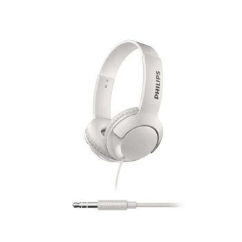Philips слушалки с лента за глава, цвят бял