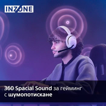 слушалки sony inzone h5 бели