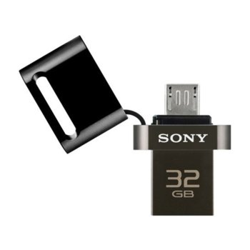 Памет 32GB USB Flash Drive, Sony USM32SA3B, Micro USB/USB 3.0, черна | JAR Computers Sony Micro USB + USB 3.0 32GB, black