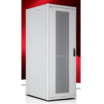 Комуникационен шкаф Lande LN-DS42U8010-BL-241, 19", 42U, 800 x 1000 мм, стъклена врата, сив | JAR Computers Lande LN-DS42U8010-BL-241