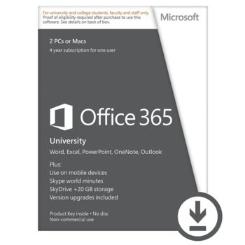 Office 365 University 32-bit/x64 English Subscr 4Y