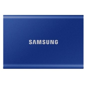 Памет SSD 2TB Samsung T7 (MU-PC2T0H), USB-C 3.2, 2.5"(6.35 cm), скорост на четене 1050 MB/s, скорост на запис 1000 MB/s | JAR Computers Samsung MU-PC2T0H 2TB Blue