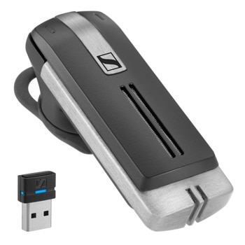 Слушалкa Sennheiser Presence Grey UC, безжичнa, цифров MEMS микрофон, Bluetooth, до 10 часа работа, универсална, UC оптимизирана и сертифицирана за Skype for Business, сива | JAR Computers Sennheiser Presence Grey UC 1000660
