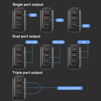 yesido yc144 gan 65w черен