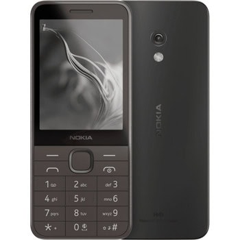GSM Nokia 235 4G 2024 (черен), поддържа 2 sim карти, 2.8" (7.11 cm) QVGA TFT дисплей, Unisoc T107, 64MB RAM, 128MB Flash памет (+ microSD), 2 MPix камера, Bluetooth | JAR Computers Nokia 235 4G (2024)