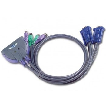ATEN CS62S, 2-Port PS/2 Cable KVM Switch | JAR Computers ATEN CS62S 2Port PS2 KVM