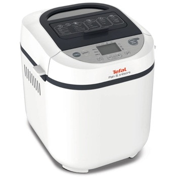 Хлебопекарна Tefal PF250135, 20 пpoгpaми, LCD дисплей, вмecтимocт 1000 г., 700 W, бяла | JAR Computers Tefal PF250135