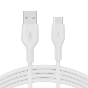 Кабел Belkin Boost Charge (CAB008bt1MWH), от USB A(м) към USB C(м), 1m, бял | JAR Computers Belkin Boost Charge CAB008bt1MWH