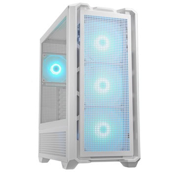 Кутия Cougar Gaming MX600 RGB, E-ATX/CEB/ATX/Micro ATX/Mini-ITX, 1x USB-C, 2x USB 3.0, 3x 140mm ARGB вентилатора, с прозорец, без захранване, бяла | JAR Computers Cougar Gaming MX600 White 3857C90.0002