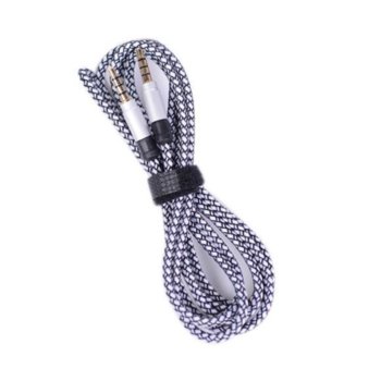 Кабел Royal CABLE-404/1 HQ Silver, от 1x AUX(м) към 1x AUX(м), 1m, сив, позлатени метални конектори | JAR Computers Royal CABLE-404/1 HQ Silver 21014440