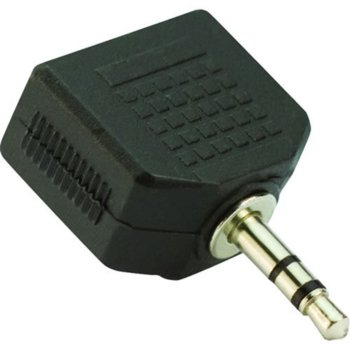 Преходник VCom CA511, 3.5mm Jack(м) към 2x 3.5mm Jack(ж), черен | JAR Computers VCom CA511 3.5mm Jack(м) към 2x 3.5mm Jack(ж)