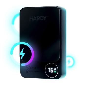 Външна батерия /power bank/ 3MK HARDY MagSynergy Ni+, 10 000mAh, черна, безжично зареждане, USB-C(PD), 15W | JAR Computers 3MK HARDY MagSynergy Ni+