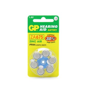 Батерия цинкова GP Hearing Aid ZA675, 1.4V, 6 бр. в опаковка, цена за 1бр. | JAR Computers Батерия цинкова GP Hearing Aid ZA675