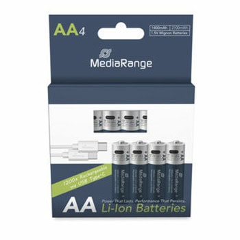 Батерии литиеви MediaRange MRBAT161, AA, 1.5V, 1400mAh, 4бр. в опаковка | JAR Computers MediaRange MRBAT161 4бр.