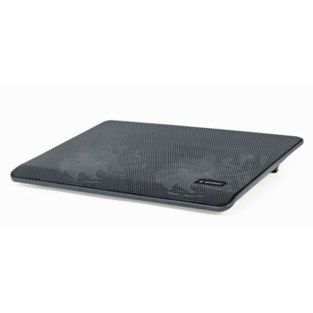 Охлаждаща поставка за лаптоп Gembird NBS-2F15-05, за лаптопи до 15.6" (39.62 cm), 2x 125mm вентилатора, черна | JAR Computers Охлаждаща поставка за лаптоп Gembird NBS-2F15-05