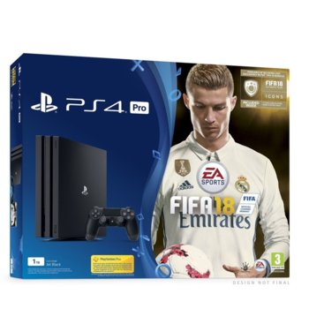 PlayStation 4 Pro + FIFA 18 + 14 дни PS+