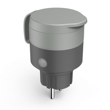 Смарт контакт HAMA Outdoor (176624), открит монтаж, съвместим с Android и iOS, Wi-Fi, гласови асистенти Alexa, Siri, Google Assistant, сив | JAR Computers Смарт контакт HAMA Outdoor 176624