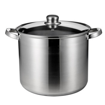 Тенджера Rosberg R51211B24, вместимост 9 l, 24 cm диаметър, неръждаема стомана, капак, инокс | JAR Computers тенджера rosberg r51211b24