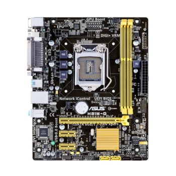 Дънна платка ASUS H81M-D, H81, LGA1150, DDR3, PCI-E (DVI), SB7.1, Lan1000, 2x SATA 6Gb/s, 2x USB3.0, uATX | JAR Computers ASUS H81M-D
