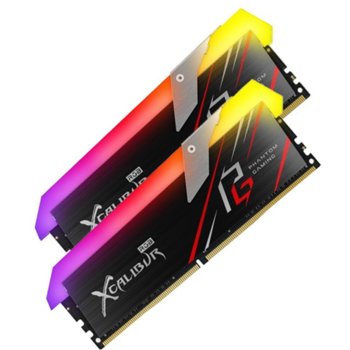 Памет 16GB (2x8GB) DDR4 3600MT/s, TeamGroup Xcalibur Phantom RGB, TF8D416G3600HC18EDC01, 1.35V | JAR Computers TeamGroup 2x8GB Xcalibur Phantom RGB