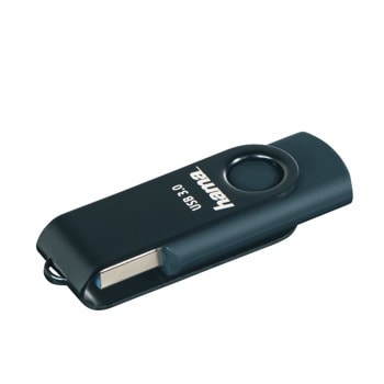 Памет 128GB USB Flash Drive, Hama 182465, USB 3.0, синя | JAR Computers USB памет HAMA Rotate, 128GB, 90 MB/s