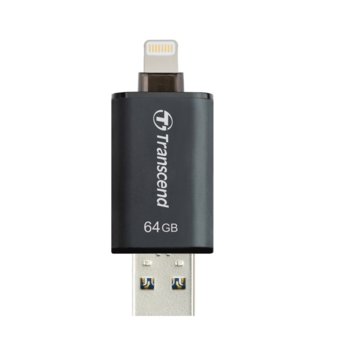Памет 64GB USB Flash Drive, Transcend JetDrive Go 300, USB 3.1/Apple Lightning, черна | JAR Computers Transcend 64GB JetDrive Go 300 Black TS64GJDG300K