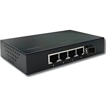 Суич REPOTEC RP-G0401DC, 1000Mbps, 5 порта, 4x 10/100/1000Mbps RJ45, 1x SFP | JAR Computers SWITCH RP-G0401DC 4P GB/1P SFP