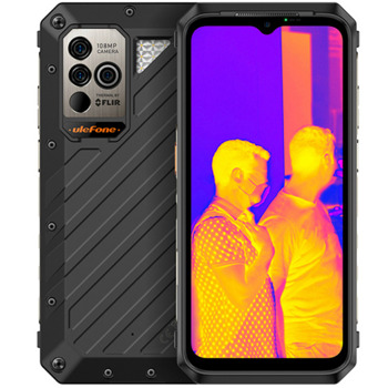 Смартфон Ulefone Power Armor 19T (черен), поддържа 2 SIM карти, 6.58" (16.71cm) FHD+ 120Hz дисплей, осемядрен Mediatek Helio G99 2x2.2GHz & 6x2.0GHz, 12GB RAM, 256GB Flash памет(+microSD слот), 108 + 5 + 5 + 16 Mpix камери, Android, термокамера, 409g | JAR Computers Ulefone Power Armor 19T 12/256GB Black