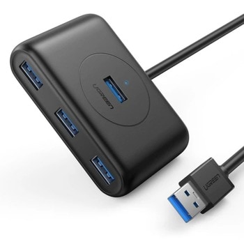 USB Хъб Ugreen 4-in-1 USB 3.0 Data Hub (20290), 4x порта, 4x USB 3.0 Type A, черен image