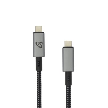 Кабел SBOX CTYPE-15-100W, от USB C(м) към USB C(м), 1.5m, 100W, сив | JAR Computers кабел sbox ctype-15-100w